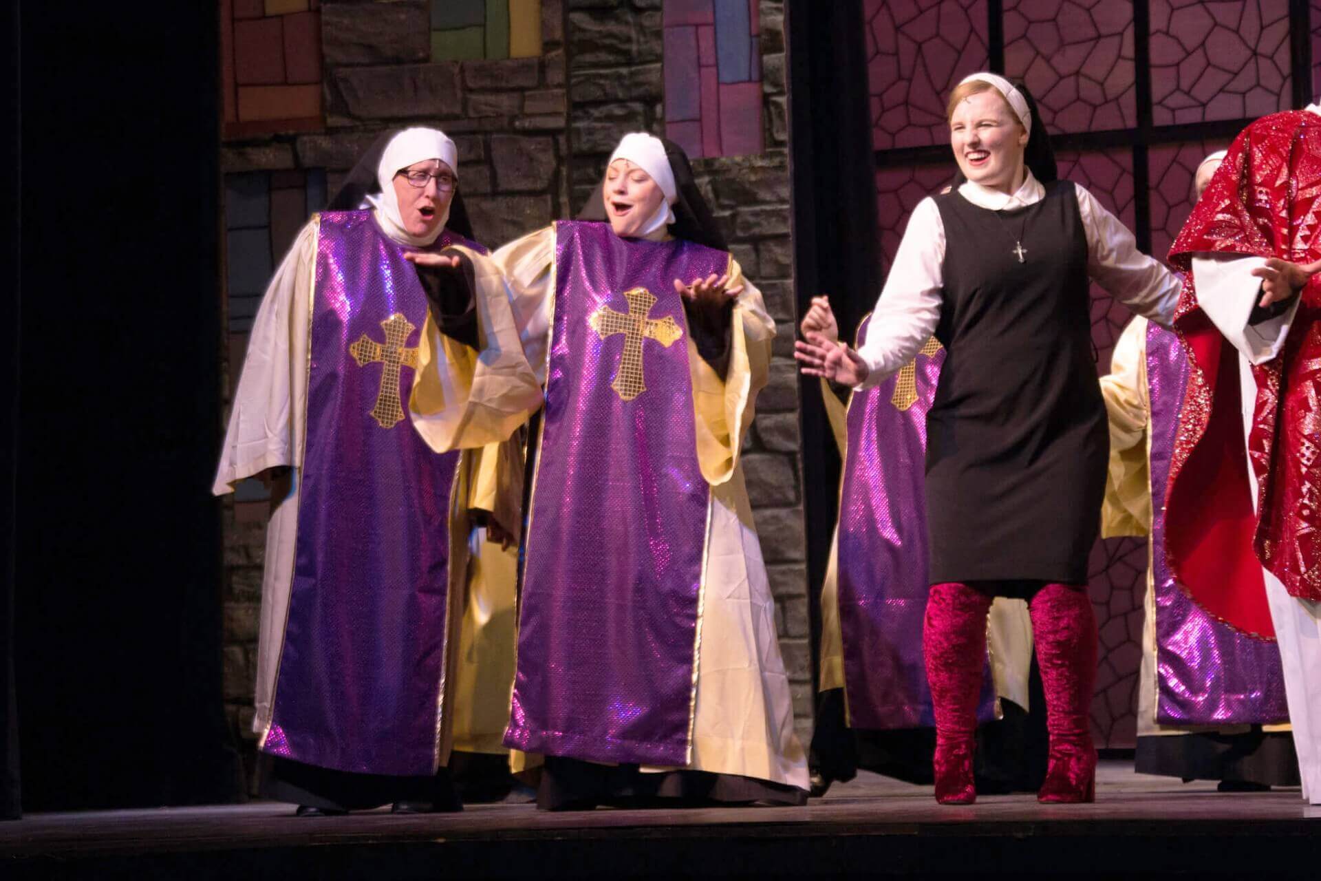 Tina and Michelle Back-up Dancers - Sister Act Costume Rental pictures - Stagecraft Theatrical