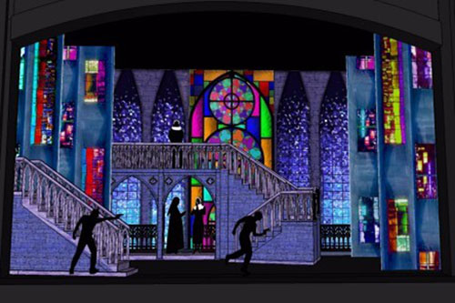 Sister Act Rental Premium Set renderings pictures Stagecraft Theatrical